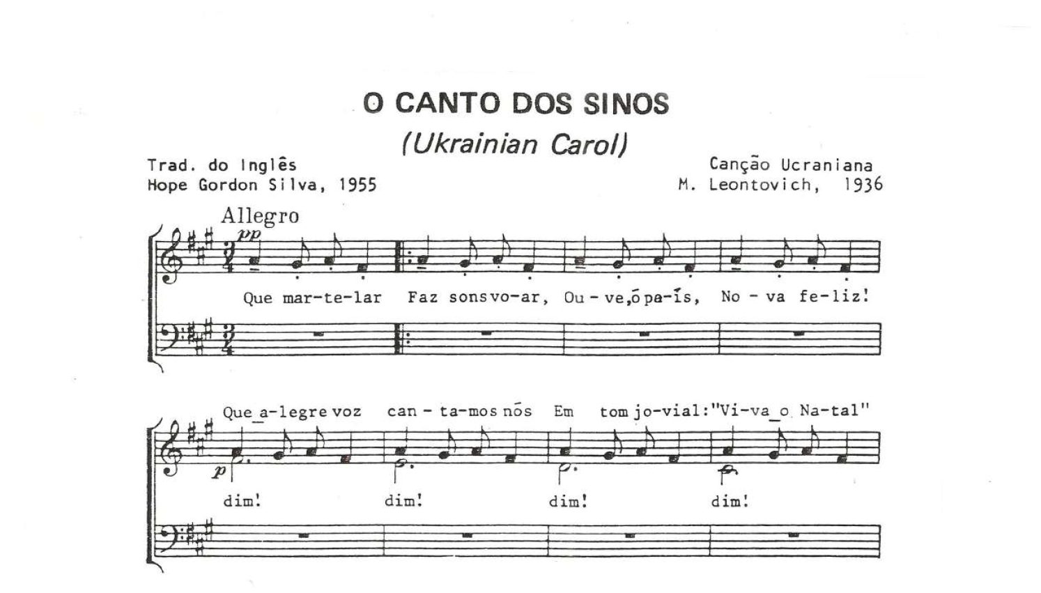 Hinologia Cristã revisita a história de ‘O Canto dos Sinos’, traduzido por Hope Gordon Silva em 1955