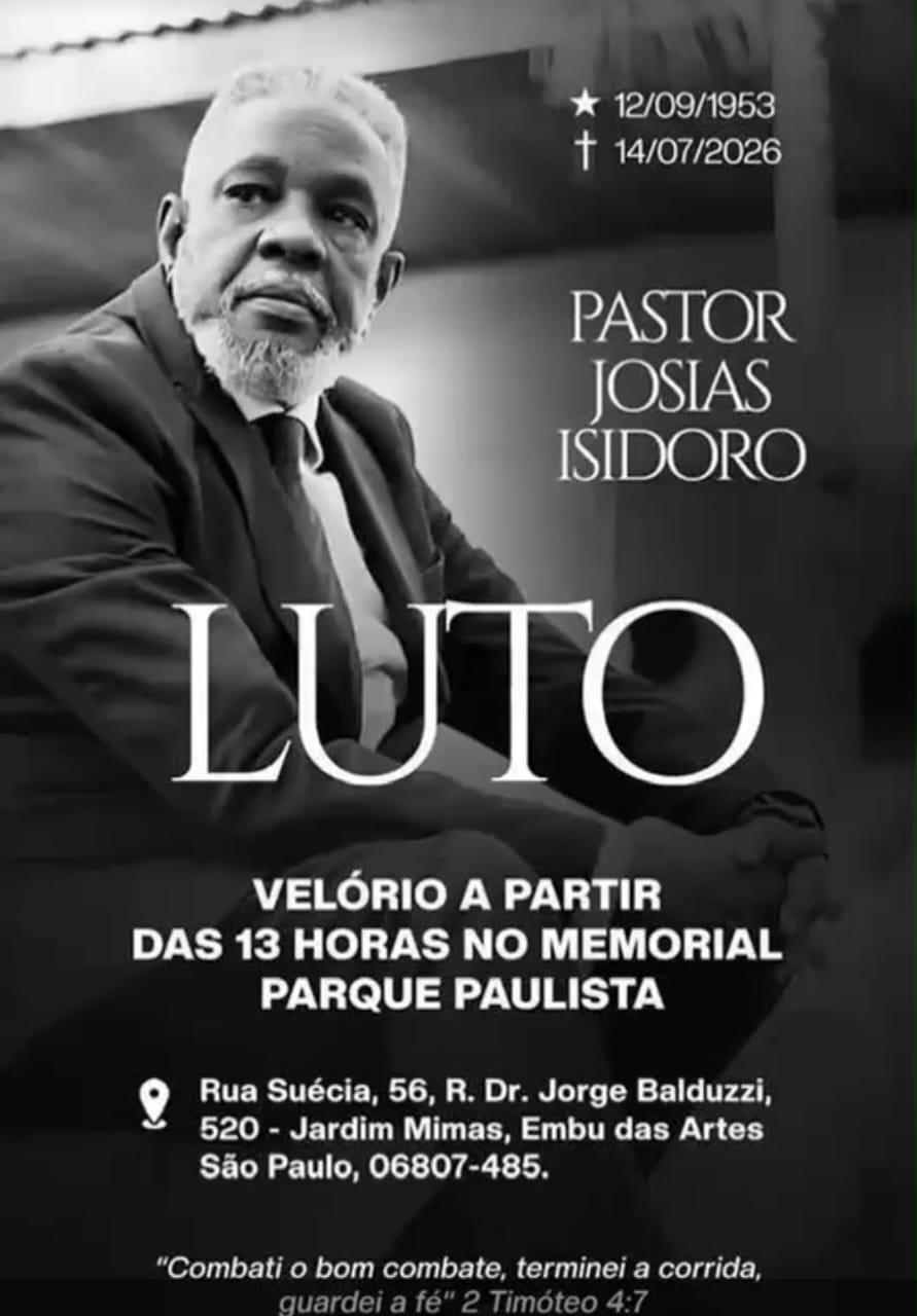 Nota de Falecimento – Pr. Josias Isidoro
